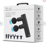 New Trakk Deep Tissue Double Head Percussion Massage Gun W/ Attachments. Fixed Price $30.00.