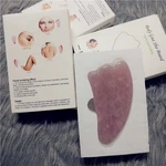 Genuine Jade Stone Massage Natural Quartz Scraper Roller Gua Sha Set White. Fixed Price $29.99.