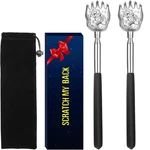2 Pack Bear Claw Portable Extendable Back Scratcher, Metal Stainless Steel Te.... Fixed Price $15.76.