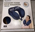 Health Touch Memory Foam Neck Massager Vibration Blue Battery Powered. Fixed Price $20.00.