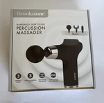 Brookstone Cordless Percussion Massager - 3 Interchangeable Heads Unopened Box. Fixed Price $24.99.