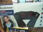 Brookstone Shiatsu Neck & Shoulder Massager BK5613MN-BLK 20 Heads Heated Black. Fixed Price $29.99.