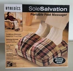 New Homedics Portable Luxury Foot Massager Solesalvation Plaid Print #FM-1PLD2. Fixed Price $17.89.