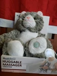 Health Touch Huggable Massager Vibration Gray Cat Battery Powered Relaxing. Fixed Price $22.99.