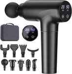 Massage Gun Deep Tissue, Muscle With 9 Attachment Heads 20 Speeds &. Fixed Price $39.86.