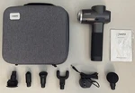 Naipo MGPC-007 Percussion Massage Gun Open Box 5 Heads, Rechargeable, Case. Fixed Price $71.99.