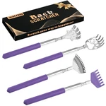 Xkos 4 Pack Different Back Scratcher Portable Telescoping With Rubber Purple. Fixed Price $9.88.