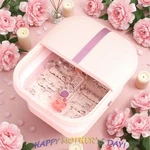 Electric Foot Spa Bath Massager Heat Bubbles Vibration Rollers Foldable Tub. Fixed Price $43.38.