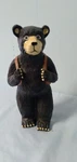 Wooden Black Hiking Bear. 7" Tall. Fair Condition. Has Wear His Back Pack.. Fixed Price $20.00.