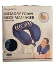 Health Touch Memory Foam Neck Massager Vibration Blue Battery Powered New In Box. Fixed Price $8.99.