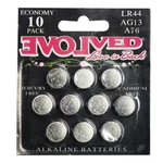 Evolved Love Is Back LR-44 Alkaline Battery 10 Ten Pack Mercury And Cadmium Free. Fixed Price $16.78.