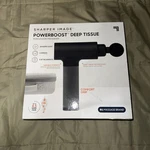 Sharper Image Powerboost Deep Tissue Percussion Massager, 5 Attachments. Fixed Price $56.00.