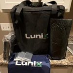Lunix LX17 Infared Sauna Blanket Set With Carry Bag, Black Green, Model. Fixed Price $65.00.