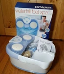 Conair Active Life Waterfall Foot Spa With Lights And Bubbles, Blue. Fixed Price $40.00.