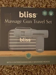 Bliss Massage Gun Travel Set, New In Box, Never Opened, With 4 Heads. Fixed Price $29.99.