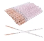 50 Pcs Disposable Thin Crystal Mascara Wands Mini Lash Brush Spoolies Blush. Fixed Price $8.99.