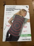Sharper Image Calming Weighted Heating Pad Massage Remote Gray CWT03106. Fixed Price $44.99.