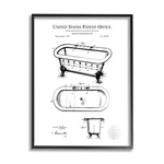 Stupell Industries Vintage Claw Tub Patent Framed Wall Art, Design By Karl Hr.... Fixed Price $64.39.