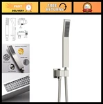 High Pressure Handheld Shower Head, Detachable Brass Wand, 59" Hose & Bracket. Fixed Price $103.99.