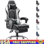 Ergonomic Gaming Chair W/ Massage Lumbar Support Footrest Comfort & Relaxation. Fixed Price $143.94.