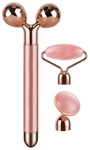3-IN-1 Electric Jade Roller 3D Facial & Face Massager, Rose Quartz. Fixed Price $29.32.