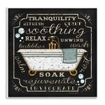 The Stupell Home Decor Collection Tranquility Tub Icon Textual Bathroom Art W.... Fixed Price $18.88.