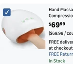 Hand Massager With Heat Compression For Arthritis Carpal Tunnel Relief. Fixed Price $55.00.
