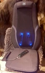 Sharper Image Shiatsu Back Massager Chair Cushion W/heat, Rolling, Spot MSG-C210. Fixed Price $29.95.