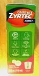 Children's Zyrtec Allergy 24 Hour Relief *05/2027* Bubble Gum Flavor, Oz. Fixed Price $13.99.