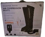 Sharper Image Air Compression Boots Large/ X-large Size Inseam 29"-34 Black. Fixed Price $94.50.