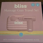 Bliss Massage Gun Travel Set Handheld Pink Interchangeable Heads BL-MSGN-400. Fixed Price $20.50.