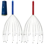 Usaga Head Massager Scalp 20 Fingers Piece Set, Red & Blue. Fixed Price $14.02.