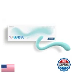Vwell Silicone Vibrating Wand Dual Motors, Flexible, Travel-friendly. Fixed Price $89.00.
