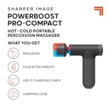 Sharper Image Powerboost Pro Hot Cold Compact Deep Tissue Massage Gun - Black. Fixed Price $57.91.