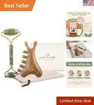 Jade Roller & Green Sandalwood Gua Sha Set Facial Body Massage Tools For .... Fixed Price $48.79.