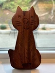 Rusticity Wooden Cat Sliding Puzzle Trinket Box - Missing One Base Piece. Fixed Price $12.99.