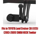 Swan Neck Tow Bar For Toyota Land Cruiser 3D J125 2003-2009 & No Electrics T163. Fixed Price $114.04.