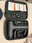 Elefor Massage Gun Black 5 Heads Handheld Rechargeable Cordless Back Neck Case. Fixed Price $50.00.