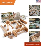 Wooden Therapy Massage Tools 6 Pieces - Rollers For Body Sculpting L.... Fixed Price $52.89.