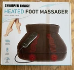 Sharper Image Heated Foot Massager SIM300 Brown, Heating, Wired Remote, 2 Speeds. Fixed Price $22.90.
