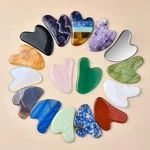 Natural Stone Gua Sha Facial Massage Tool Rose Quartz Amethyst Face Care Scrapin. Fixed Price $29.95.