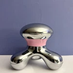Brookstone Massager Handheld Battery Powered, Pink / Chrome, Pressure Activated. Fixed Price $24.97.