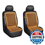 Zento Deals Natural-wood Beaded Seat Cover High Ventilation. Fixed Price $67.23.
