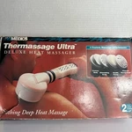 Vintage Homedics Thermassage Ultra Deluxe Heat Massager RF-7000 4 Attachments. Fixed Price $15.00.