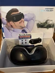 Brookstone Heated Vibrating Rechargeable Electric Eye Massager Black Foldable. Fixed Price $25.00.