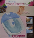 New Conair Relaxing Foot Bath Spa Massage With Bubbles And Heat - Model# FB5XWB. Fixed Price $23.57.