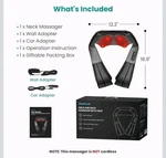 Nekteck Shiatsu Neck And Back Massager W/ Heat Kneading Cervical Pillow. Fixed Price $40.49.