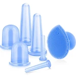 Bbto Silicone Facial Cupping Set, Vacuum Massage Large, Medium, Small, Blue. Fixed Price $15.66.