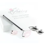 Stainless Steel Ice Roller & Rose Quartz Facial Set Luxury Skin Care Tools .... Fixed Price $58.57.