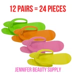 12 Pairs (24 Pieces) Disposable Foam Pedicure Slippers Folding Type) Usa. Fixed Price $6.49.